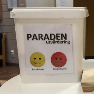 Gul boll - bra. Röd boll - dålig.