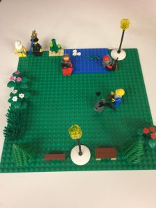 En stadspark blev gjord av Melita. En grön oas i citymiljön. Där du kan koppla av i lugn och ro.